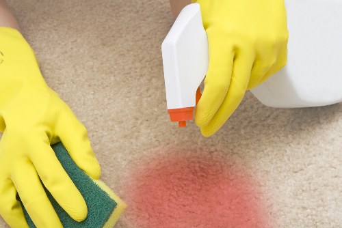 Professional cleaner arriving for a scheduled service appointment