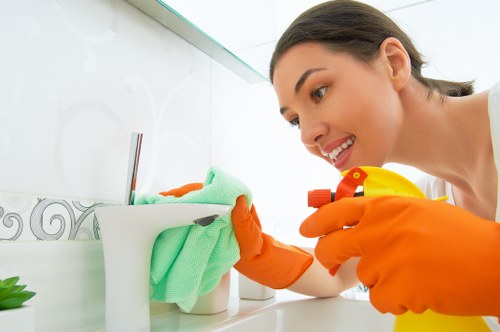 Commercial cleaners maintaining a tidy office in Hammersmith