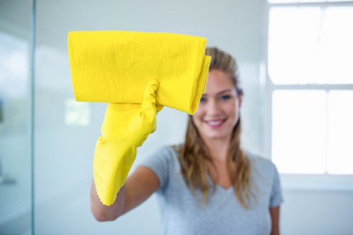 Experienced home cleaner in Hammersmith preparing a tidy apartment