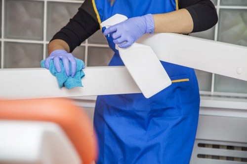 Cleaning team providing commercial cleaning services in Hammersmith office space